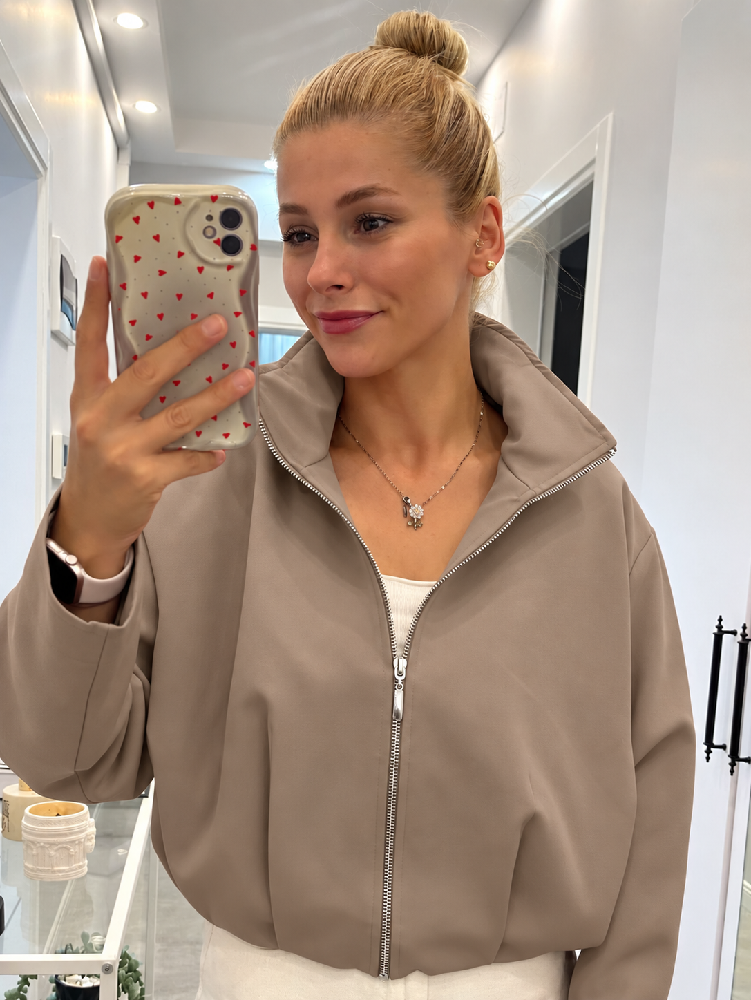 Bomber jacket - Warm Taupe