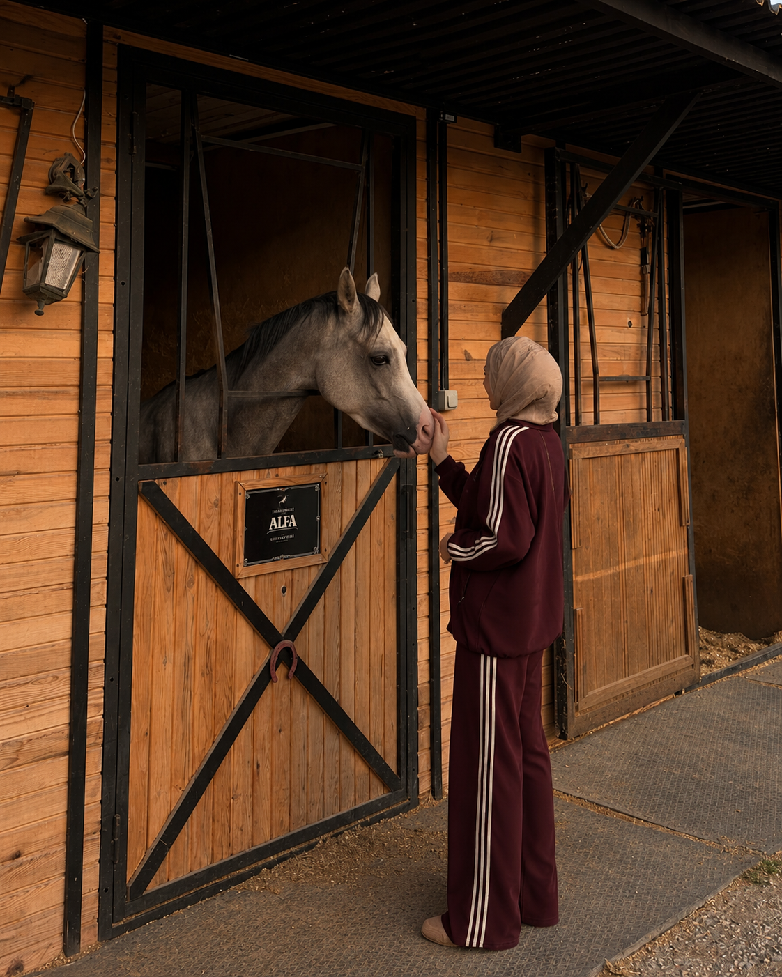 Zip-Up Tracksuit with White Side Stripes - burgundy