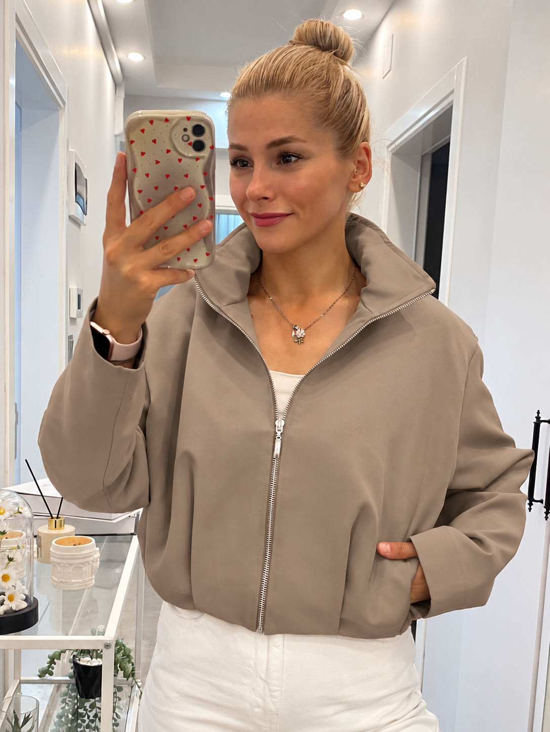 Bomber jacket - Warm Taupe