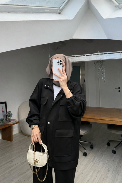 Mia Design Scuba oversized Set black
