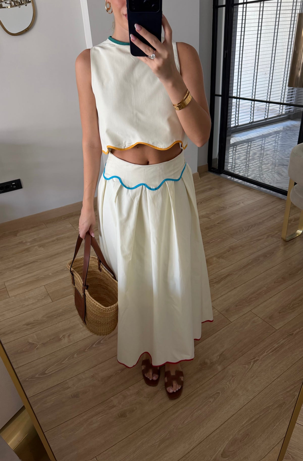 Ruffled Skirt and Blouse Set