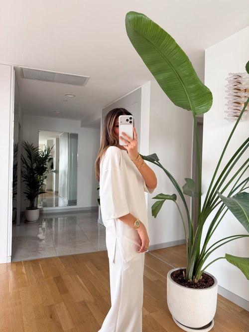 Oversized Oysho fabric tracksuit