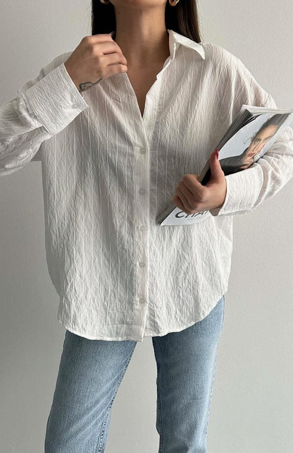 Textured striped shirt