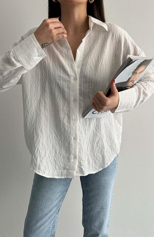 Textured striped shirt