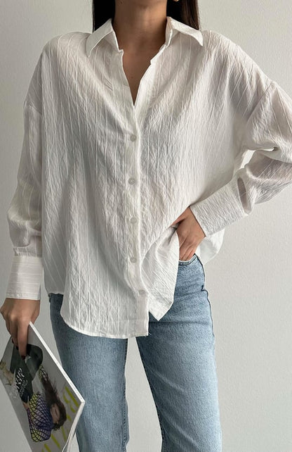 Textured striped shirt