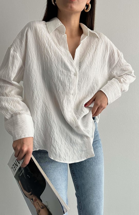 Textured striped shirt