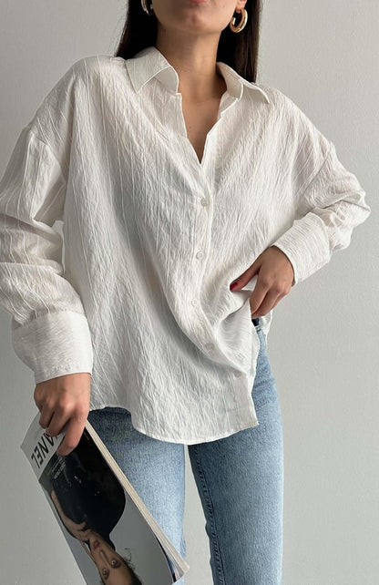 Textured striped shirt