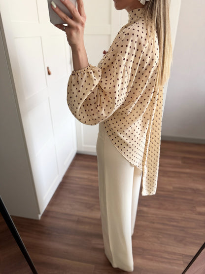 CHIFFON POLKA DOT BLOUSE