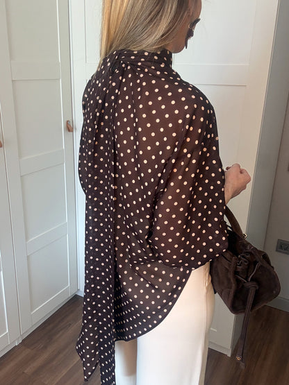 CHIFFON POLKA DOT BLOUSE