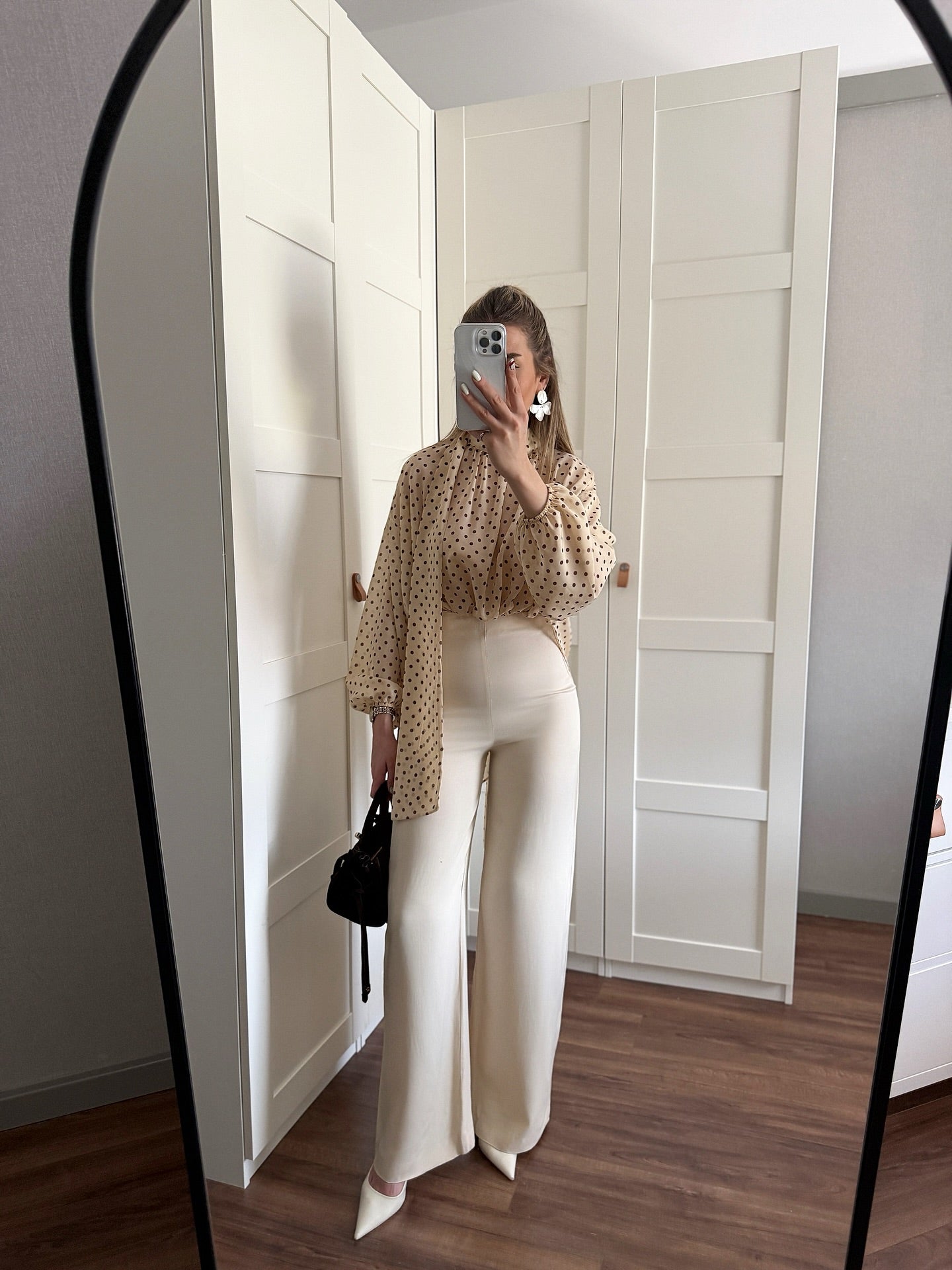 CHIFFON POLKA DOT BLOUSE