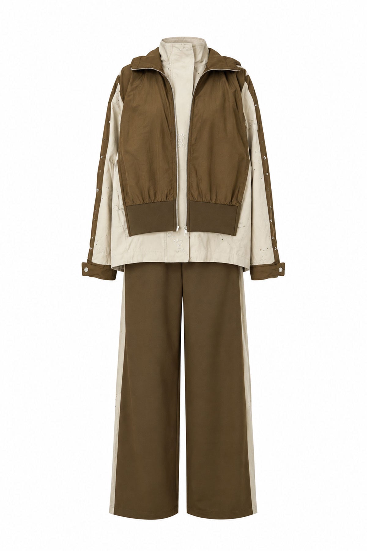 Embroidered Detail Design Set - camel