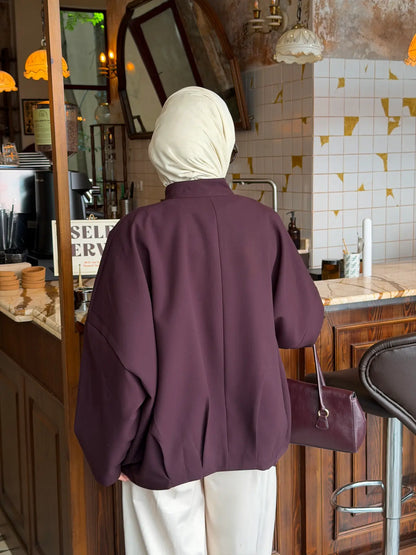 Alven Bomber Jacket - deep plum