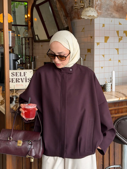 Alven Bomber Jacket - deep plum