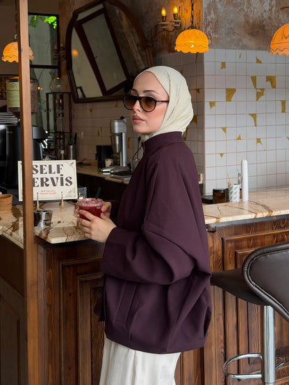 Alven Bomber Jacket - deep plum