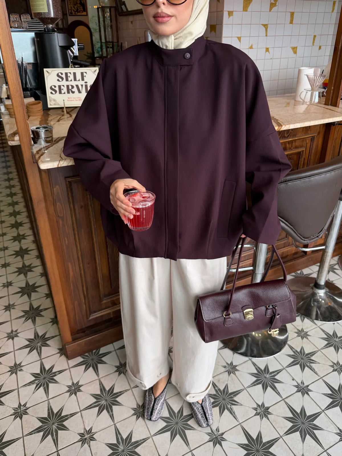 Alven Bomber Jacket - deep plum