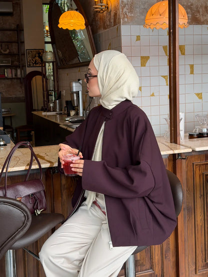 Alven Bomber Jacket - deep plum