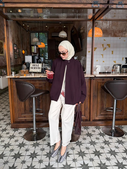 Alven Bomber Jacket - deep plum