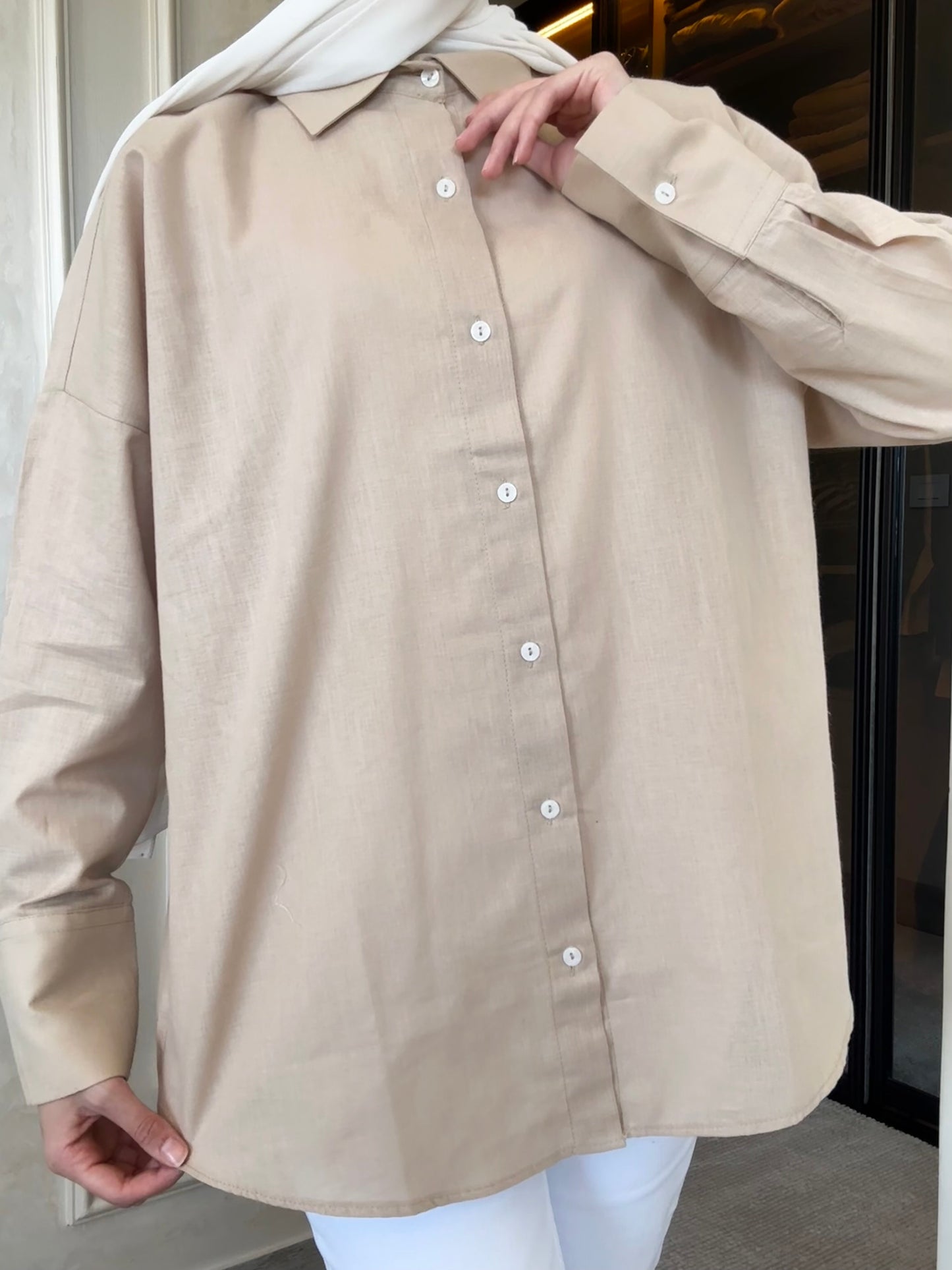 Oversized linen shirt