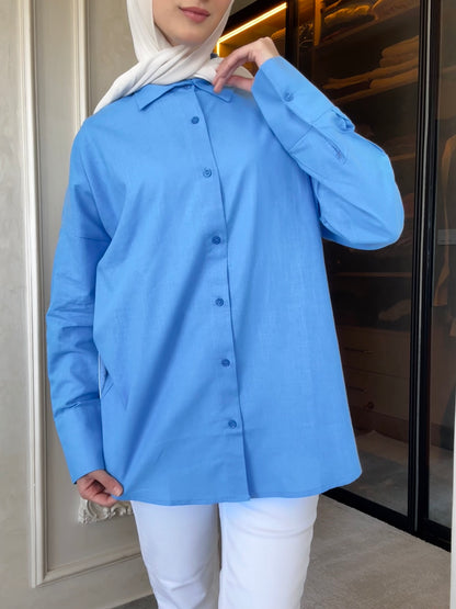 oversized linen shirt