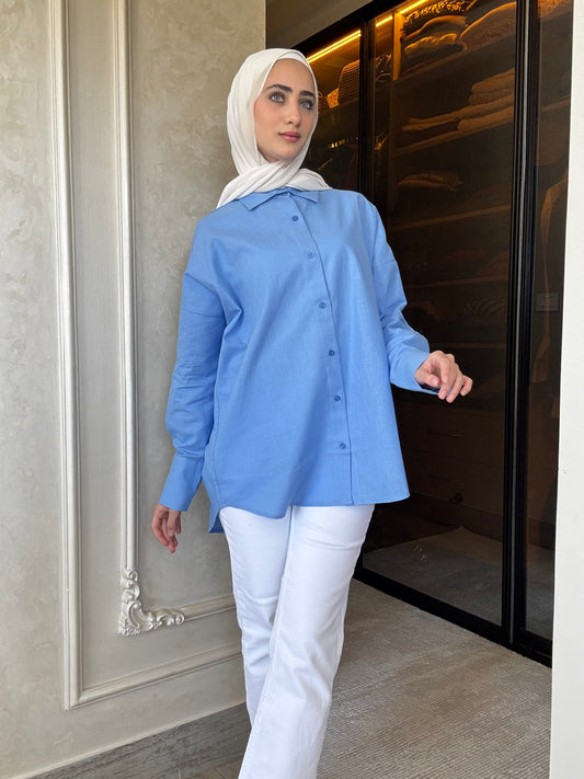 oversized linen shirt