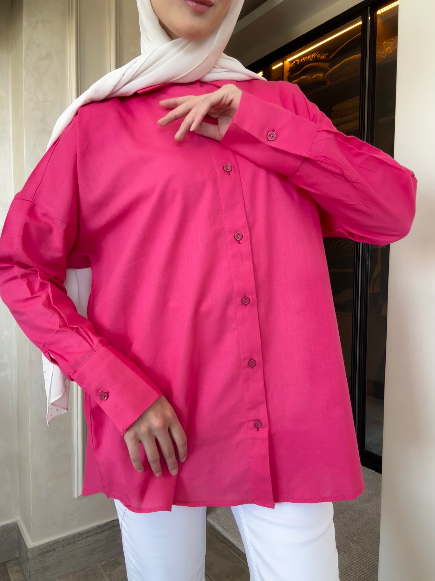 oversized linen shirt