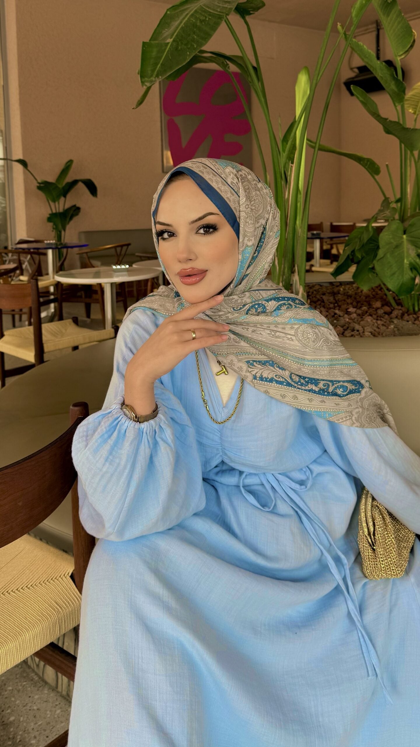 Muslin boheme belted dress