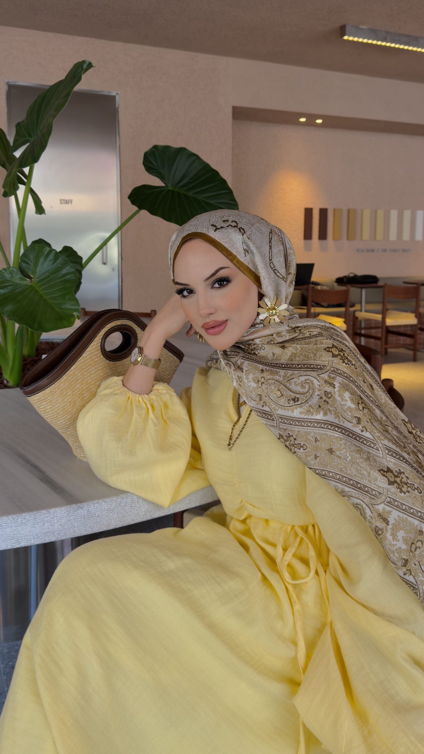 Muslin boheme belted dress