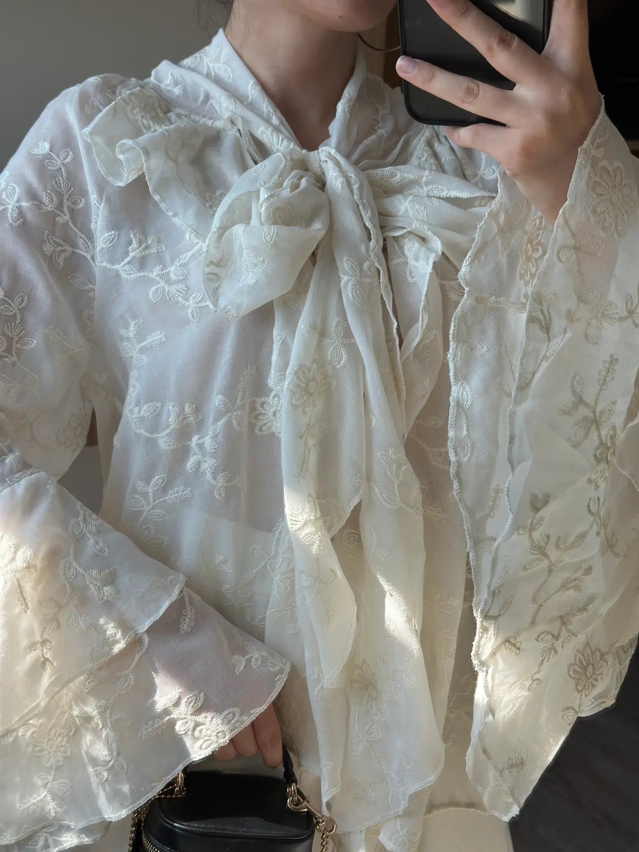 Embroidered Elegant Shirt Beige