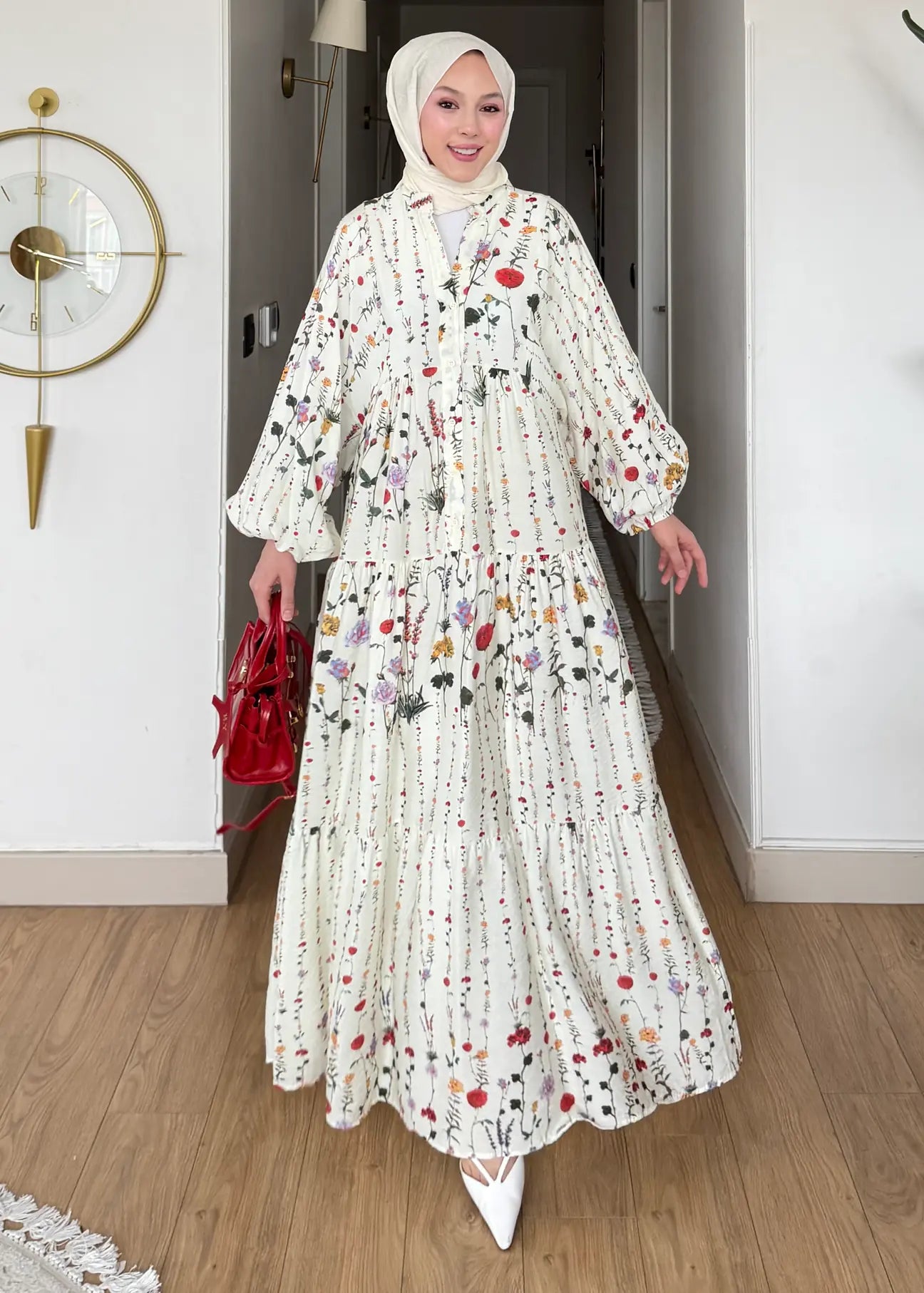 Printed boheme dress