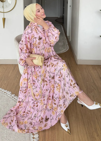 Printed boheme dress