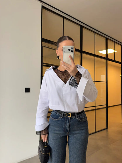 Shirt with Lace Details