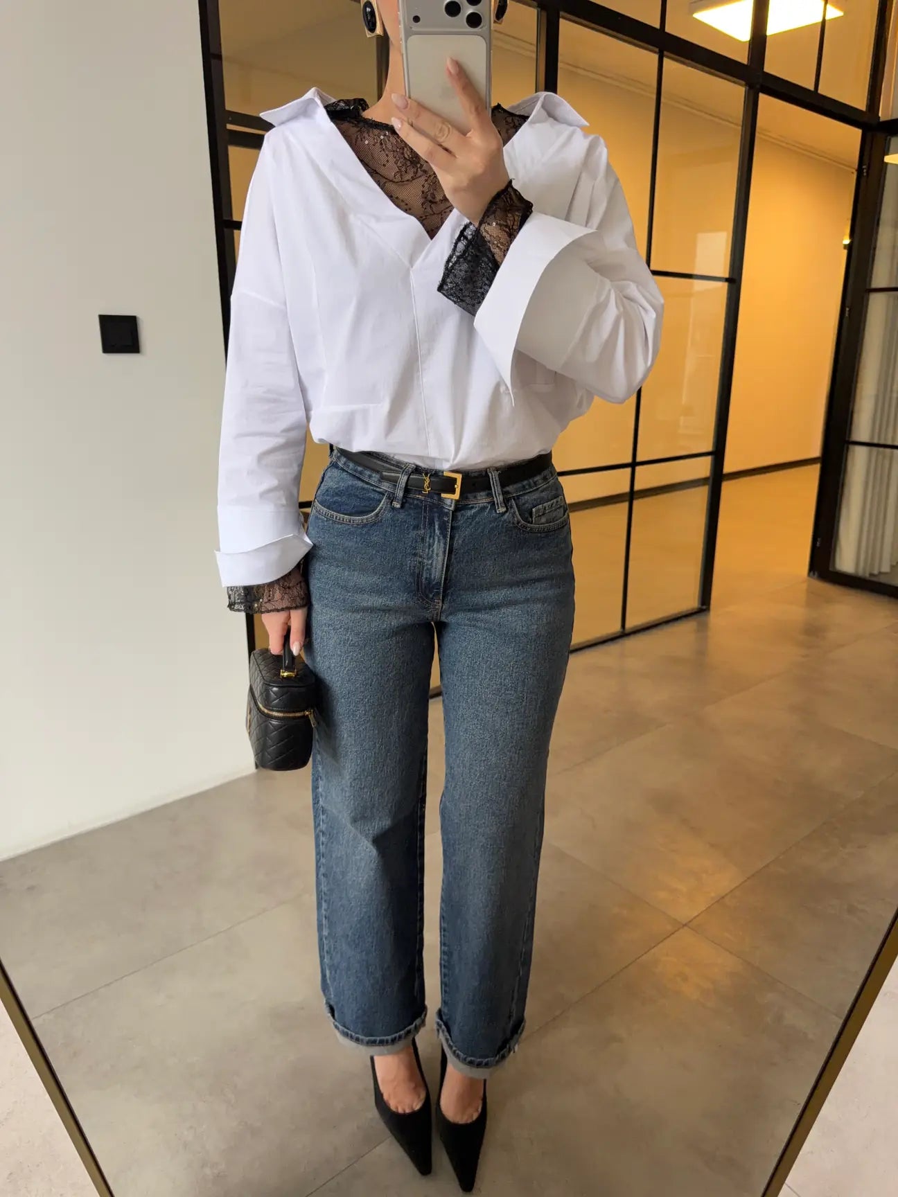 Shirt with Lace Details