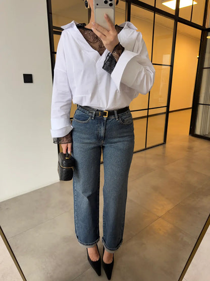 Shirt with Lace Details