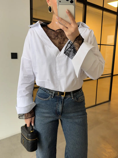 Shirt with Lace Details