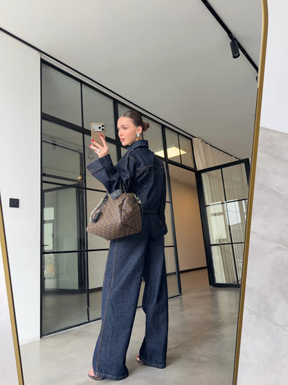 Zr model jeans co-ord set