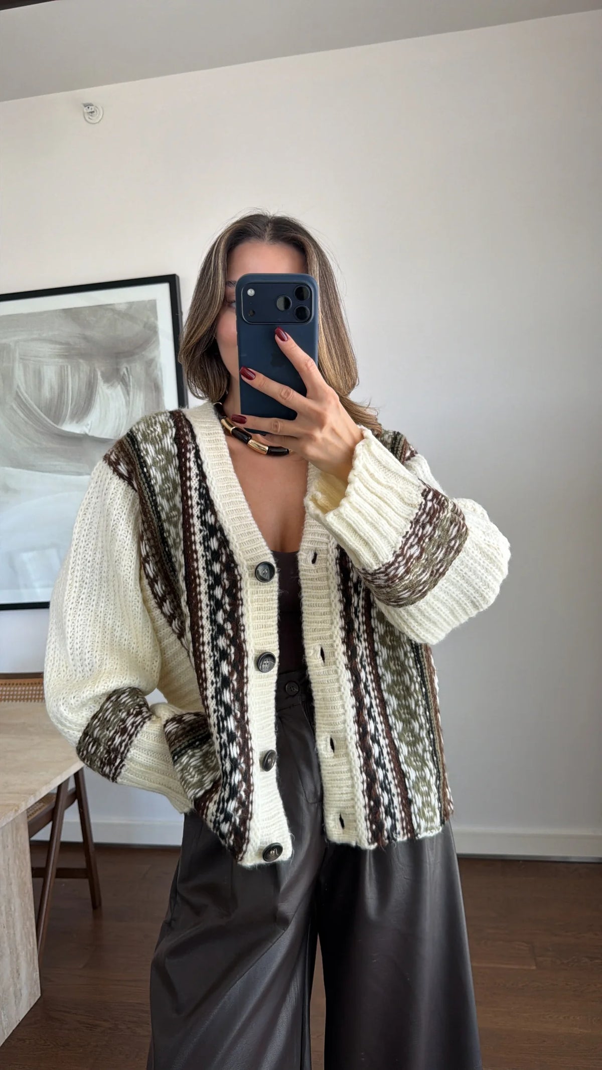 Patterned knitted Cardigan