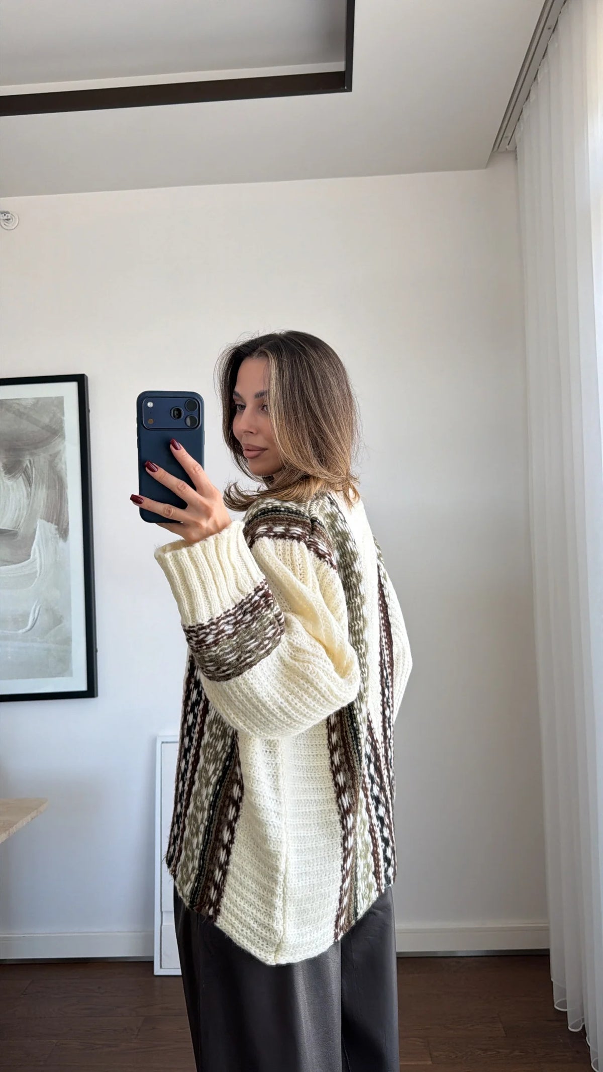 Patterned knitted Cardigan