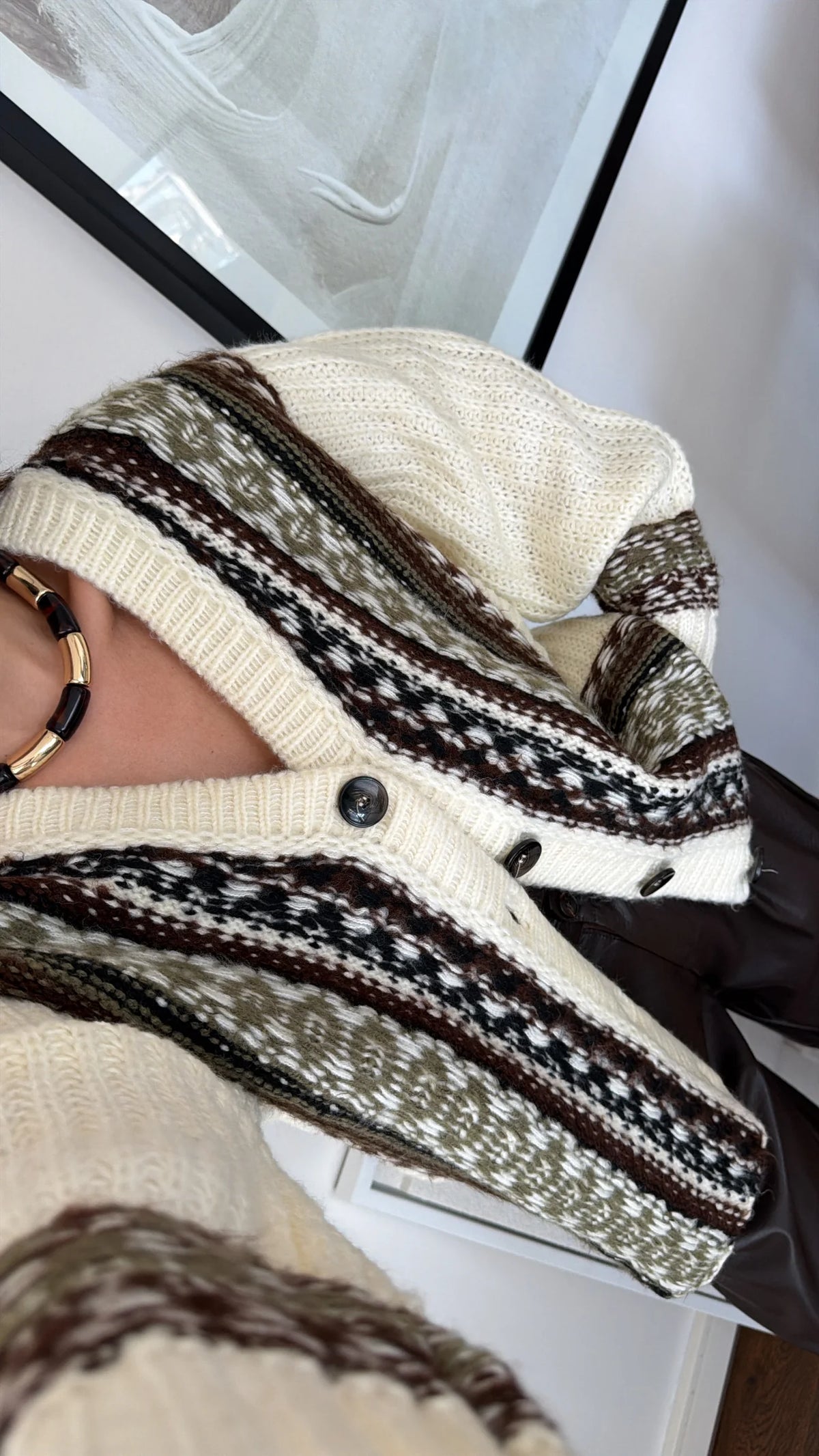 Patterned knitted Cardigan