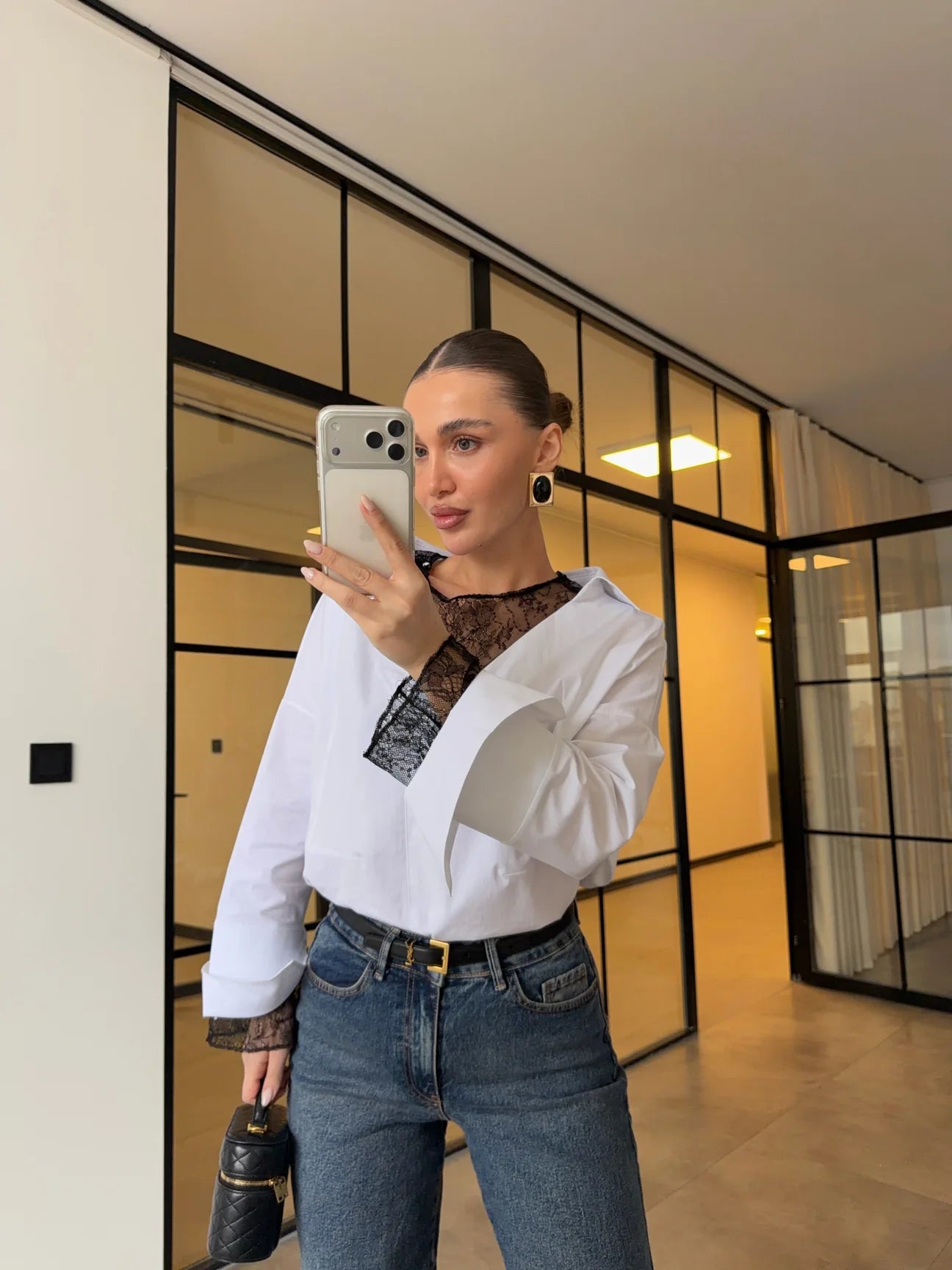 Shirt with Lace Details