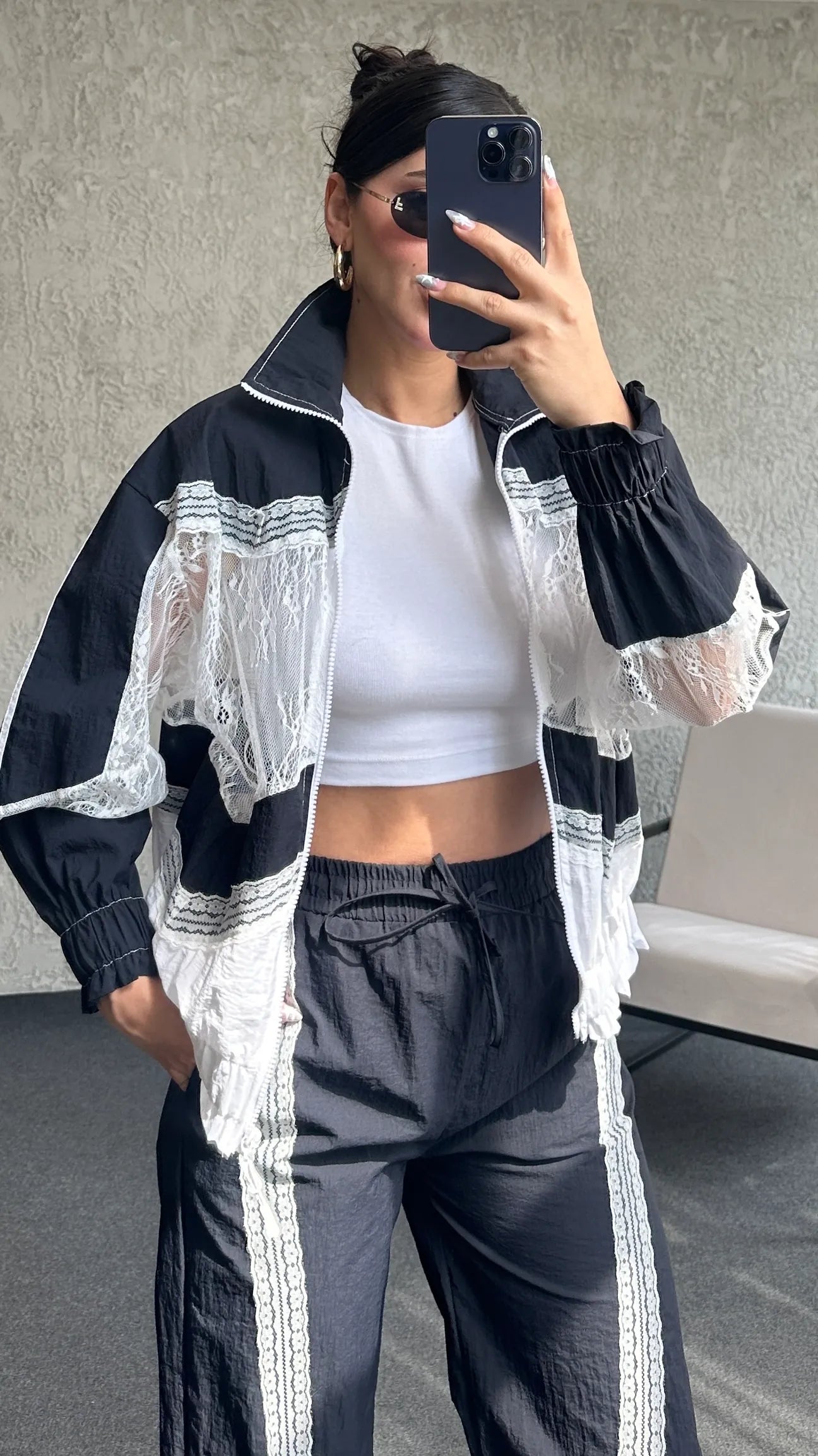 Onse Lace Trimmed Designer Parachute Suit