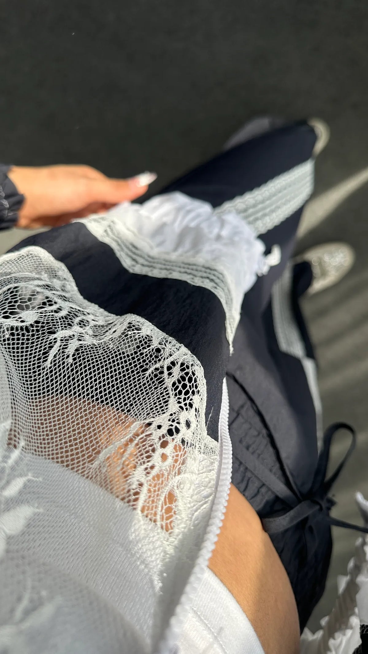 Onse Lace Trimmed Designer Parachute Suit