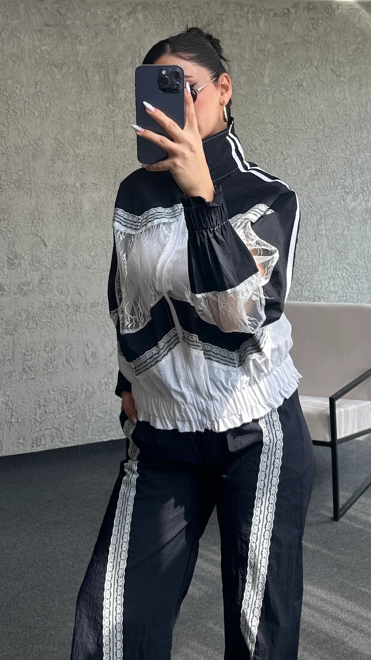 Onse Lace Trimmed Designer Parachute Suit