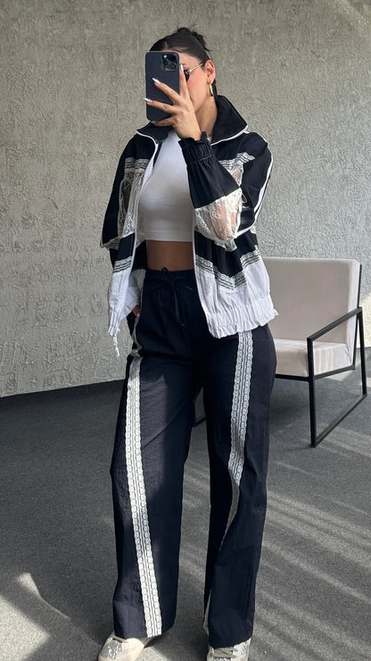 Onse Lace Trimmed Designer Parachute Suit