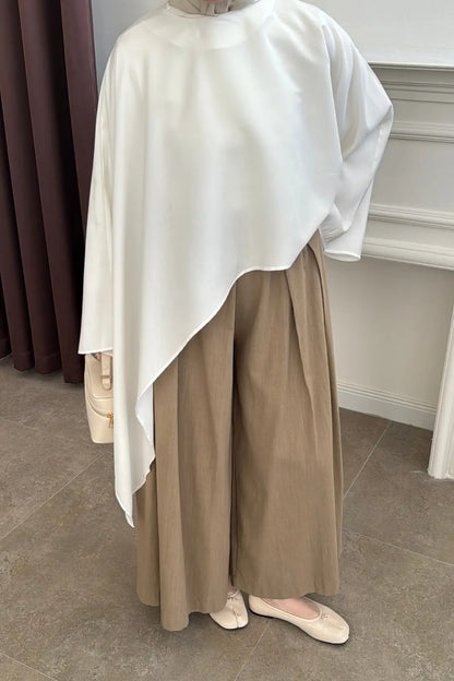Zara model Asymmetrical Blouse white