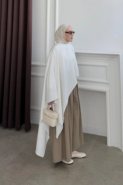 Zara model Asymmetrical Blouse white