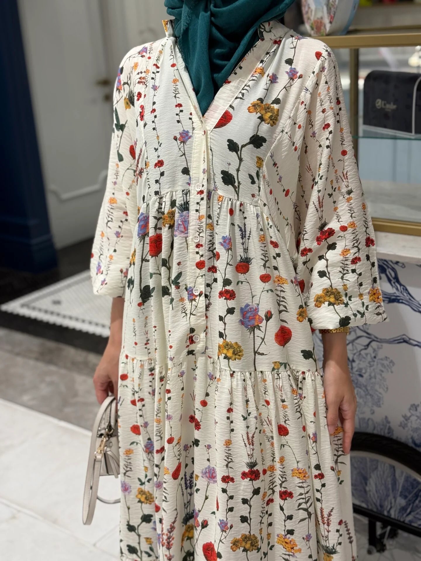 Printed boheme dress