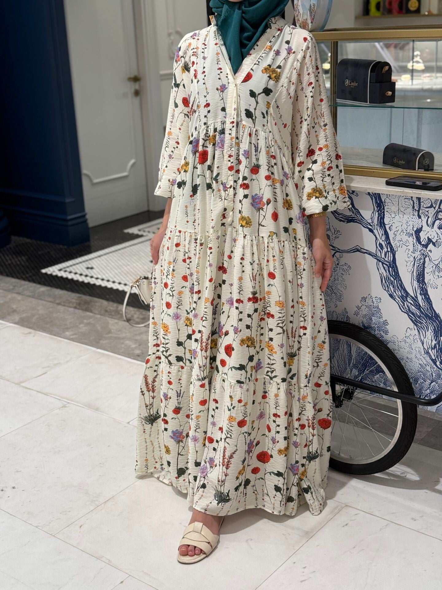 Printed boheme dress