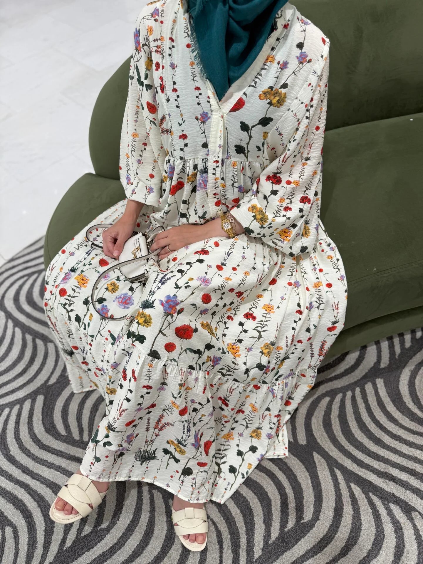 Printed boheme dress