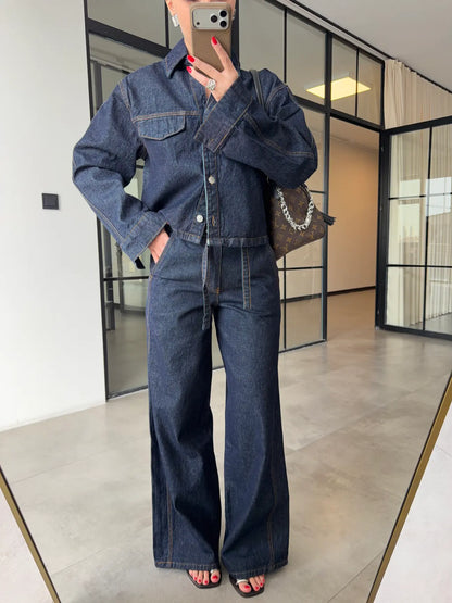 Zr model jeans co-ord set