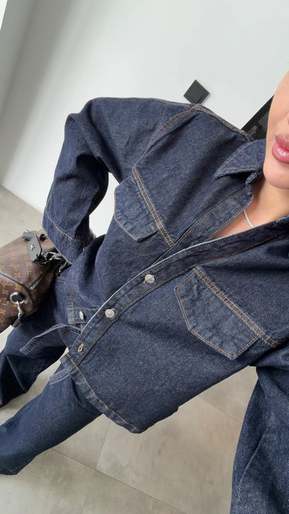 Zr model jeans co-ord set